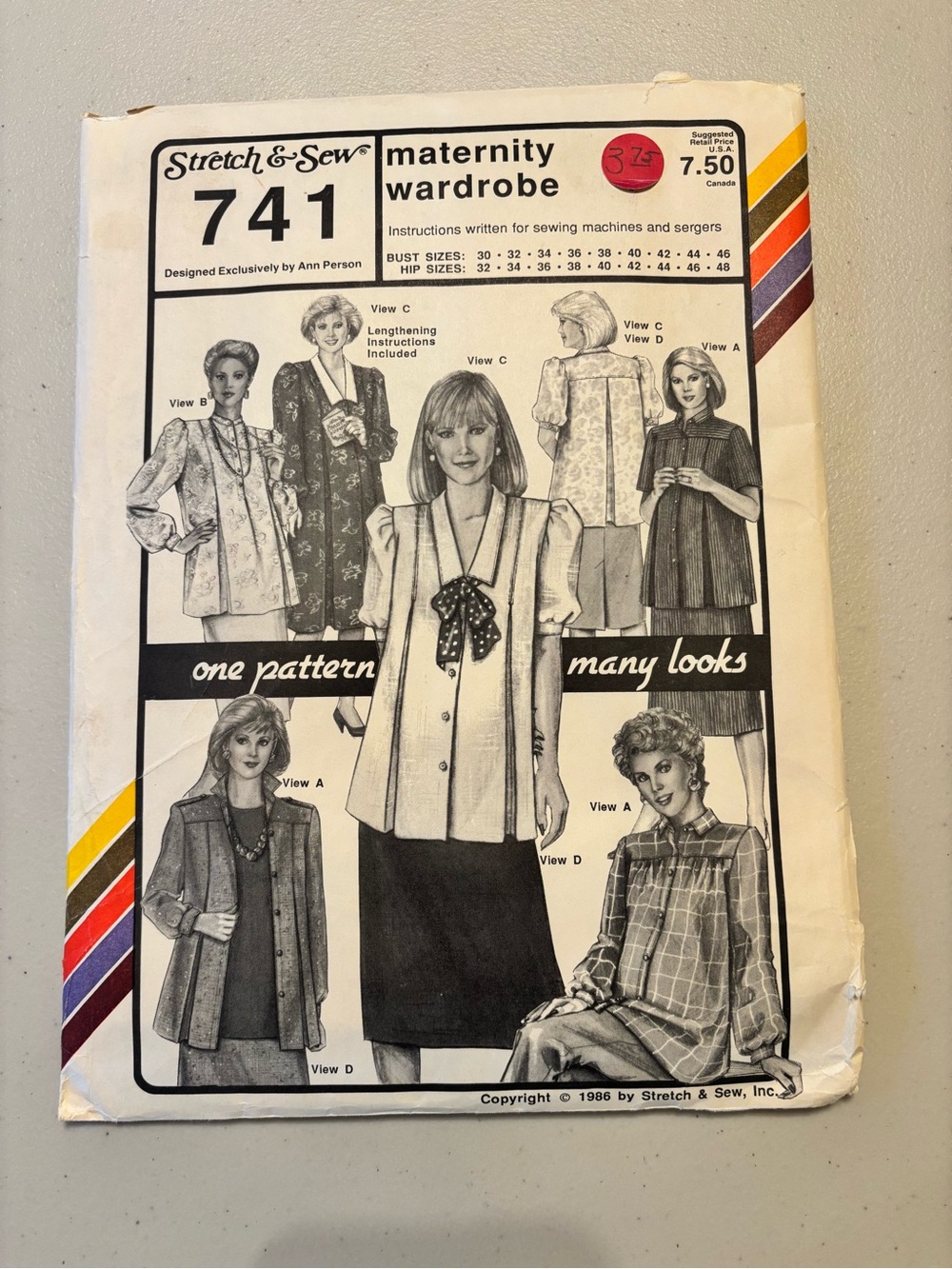 Vintage Stretch & Sew 741 Maternity Wardrobe Sewing Pattern
#4